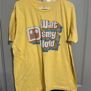 Walt Disney World Yellow Retro Logo Tee XXL